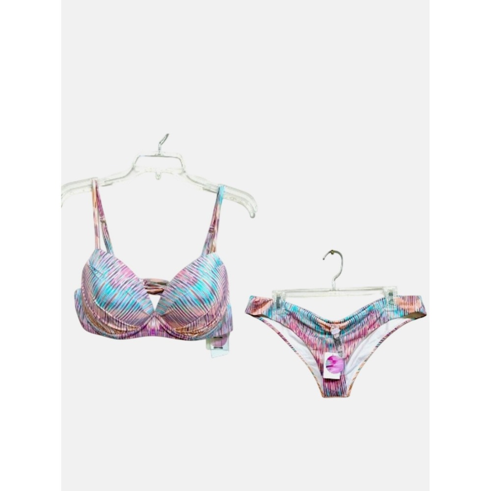 NEW Raisins Size XL Moonshadow Underwire Push Up Bikini Set Swimsuit Beach Coast